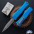 Microtech Hera II Mini 1702M-10APBL Double Edge Apocalyptic Blade, Blue Handle