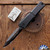 Marfione Custom Combat Troodon LT Gen 3 Double Edge Baker Forge San Mai Hot Blued Damascus Blade, Black Handle, Two-Tone DLC Hardware