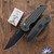 Protech SHOT26.TR3.1, Black 154CM Blade, Green Grooved Handle, Mosaic Pin Button