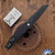 Protech Malibu SHOT26.MALIBU.1, Black DLC Magnacut Reverse Tanto Blade, Black Aluminum Dragon Scale Handle, Mosaic Pin Button