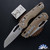 Microtech Standard Issue (MSI) 210-10FLGTTA Ram-Lok, Stonewash Plain Edge Blade, Tan Fluted  G10 Handle