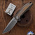 Shirogorov Knives X Charles Marlowe RKMP, Two Tone M398, Tumbled Bronze Finished Titanium