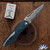 Collection Piece Tuch Knives Custom Umpqua Dual Action Damascus Blade, Artic Storm Fat Carbon Scale Release
