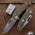 Demko Knives MG AD20 Shark-Lock, Stonewash CPM-3V Clip Point Blade, OD Green G10 Textured Handles