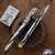 Tactile Turn Abstract Seasonal Release Bolt Action Pen Titanium Standard Size 5.6", Yellow Back Piece