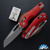 Microtech Standard Issue (MSI) 210-10APFLRD,  Apocalyptic Blade, Ram-Lok Fluted Aluminum Red Handle