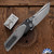Poikilo Blade X TAS Knives Cyberzuka S1 A, Pearlescent Stonewashed M398 Blade, Stonewashed Flat Titanium Handles, Pattern A