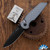 Protech TR-3 Integrity Thumbstud Manual CCKSS25.INT.2, DLC Magnacut Blade, Relic Textured Grey Handle, Black Lip Pearl Button