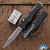Microtech Halo IV 1150-10MS1 Stonewashed Single Edge Blade, Black Handle, Marfione Select