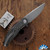 Shirogorov CCKS 2026 Limited Edition Stellar, Stonewashed MagnaCut Drop Point Blade, Machined Exclusive TechnoCarbo Handles W/HiTex Chip and Cova Leather Pouch