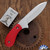 29 Knives Custom Utilitarian Spear Point S35-VN,  Red G10 Handle Scales