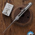 Skiff Made Blades Asylum #164, Stonewashed S45VN Blade, Milled Titanium Scales, Titanium Hardware