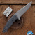 Aaron Bieber Fighter Fixed Blade, Stonewashed Magnacut, Black Canvas Micarta Handle