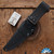 Aaron Bieber Fighter Fixed Blade, Stonewashed Magnacut, Red Canvas Micarta Handle