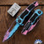 Heretic Knives Wraith V4 Manual Clip Point Blade, Cel Shade Cotton Candy Chassis
