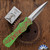 BURN Knives Zombie Palm Viper D/A OTF, 6061 Zombie Splatter Finish Aluminum, Hand Ground 154CM Dagger Blade With Machine Satin Finish, V3