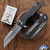 Heretic Knives Custom Jinn, Hand Ground Polished Vegas Forge Vines And Roses Blade, Carbon Fiber Chassis W/ Flamed Titanium Clip