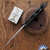 Dead Reckon Knives RB-3545-61 Ridgeback Vertebrae, Stonewashed Magnacut Clip Point Blade, Black G10 Vertebrae