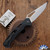 Dead Reckon Knives RB-3545-61 Ridgeback Vertebrae, Stonewashed Magnacut Clip Point Blade, Black G10 Vertebrae