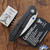 Parthenay Knives Grimoire Belt-Satin RWL34 Blade, Black Titanium Frame W/Black & Blue Lightening Strike Carbon Fiber Scale