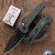 Protech/Chavez Scapegoat Compact BST26.SCAPEGOAT.1, DLC MagnaMax Blade, Green Aluminum Handle, Black Lip Pearl Button W/Black HW