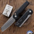 Protech/ Tuff Knives Slimfoot BST26.Slimfoot.1, Stonewashed Magnacut Blade, Solid Black Handle, Mosaic Pin Button
