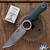 Dan Dugdale Custom Finger Hole Fixed Blade, Hand Rubbed Satin D2 Drop Point, Evergreen G10 Handle, Army Green Kydex Sheath