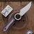 Dan Dugdale Custom Finger Hole Fixed Blade, Hand Rubbed Satin D2 Skinner, Pink And Black G10 Handle, Pink Camo Pattern Kydex Sheath