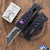 Reate EXO-U Gravity Knife, Razor Blade, Black Aluminum Speedhole Pattern, Purple Holes