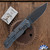 Reate 9D-V2 Frame Lock, Black DLC CPM-154CM Blade, Blue/ Bronze Titanium Handle
