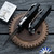 Microtech Exocet II, 1157-10, Double Edge Stonewashed Blade, Black Handle