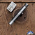 BURN Custom Trapdoor D/A OTF, Skull And Aces Engraved Ladder Damascus Bolsters, Turkish Twist Damascus Bayonet Blade, Black Micarta Scales