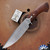 Dauntless Manufacturing/ Chris Moss Custom Fixed Blade, Big Game Hunter Keyhole Bowie, W2 Blade, Burl Handle