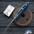 Hinderer XM-18 3.25″ Spanto Working Finish Magnacut Blade, Working Finish Ti Frame & Blue G10 Handle