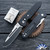 Protech PVK Exclusive PDW Invictus Auto 2-Tone DLC/ Satin CPM-3V Blade, Black Handle W/ Steel Safety, Black Lip Pearl Button