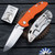 Hinderer XM-18 3.25″ Non-Flipper, Stonewashed Magnacut Spanto Blade, Stonewashed Ti Frame & Orange G10 Handle