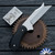 29 Knives Custom Fixed Kampilan S35-VN, Black G10 Handle Scales