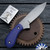 29 Knives Custom Fixed Scimitar S35-VN, Purple G10 Handle Scales
