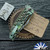 John Gray Left Hand Slitter V2, Dark Rain Magnacut Blade, Green Chain-link Pattern Titanium Handle And Green Clip, Blurple HW