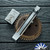 BURN Custom OTF 11" Italian, 416 Stainless Steel Chassis With Black/ White Cow Horn Scales, Polished Hand Ground Dagger 154CM Blade