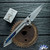 417CNC Acer #33, CMP154 Blade, Raw Titanium Handle, Lightning Finish Hardware And Clip