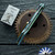 417CNC Acer #34, CMP154 Blade,  Seafoam Titanium Handle, Bronze Finish Hardware And Clip