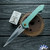 417CNC Acer #34, CMP154 Blade,  Seafoam Titanium Handle, Bronze Finish Hardware And Clip