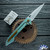 417CNC Acer #34, CMP154 Blade,  Seafoam Titanium Handle, Bronze Finish Hardware And Clip