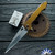 417CNC Acer #35, CMP154 Blade, Bronze Titanium Handle, Lightning Finish Hardware And Clip