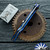 417CNC Acer #36, CMP154 Blade,  Blue Titanium Handle, Bronze Finish Hardware And Clip