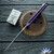 417CNC Acer #37, CMP154 Blade,  Purple Titanium Handle, Lightning Finish Hardware And Clip