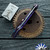 417CNC Acer #37, CMP154 Blade,  Purple Titanium Handle, Lightning Finish Hardware And Clip