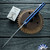 417CNC Acer #44, CMP154 Blade,  Blue Titanium Handle, Lightning Finish Hardware And Clip