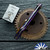 417CNC Acer #45, CMP154 Blade,  Purple Titanium Handle, Bronze Finish Hardware And Clip